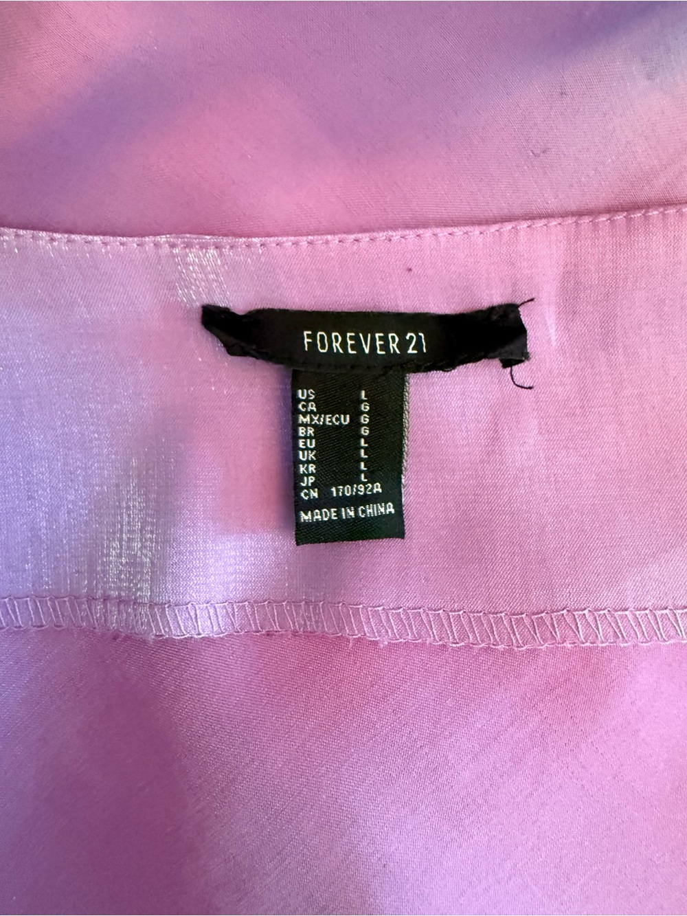 Forever 21 Iridescent Lavender Satin Slip Dress - Picture 3 of 3